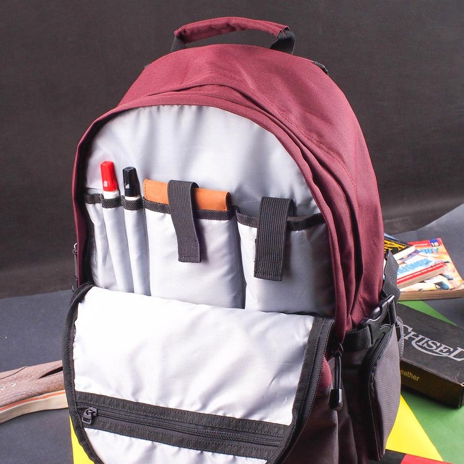 Super Hits--Chisel - Backpack - Maroon Grey Zhian