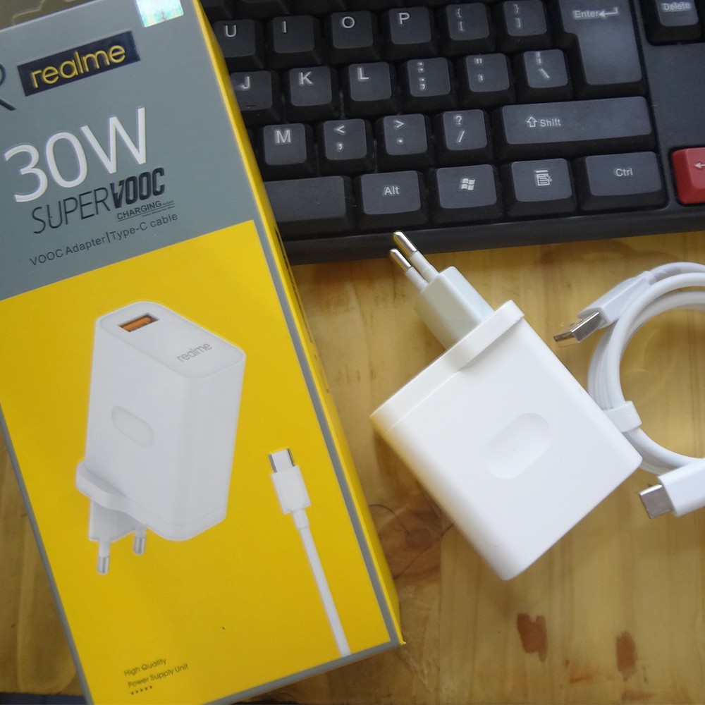 CHARGER REALME SUPER VOOC ADAPTER 30 WATT TYPE C USB / 20 WATT MICRO USB