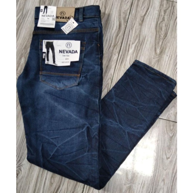 Celana jeans panjang pria jeans pensil slim Stret Melar Kwalitas Premium Quality