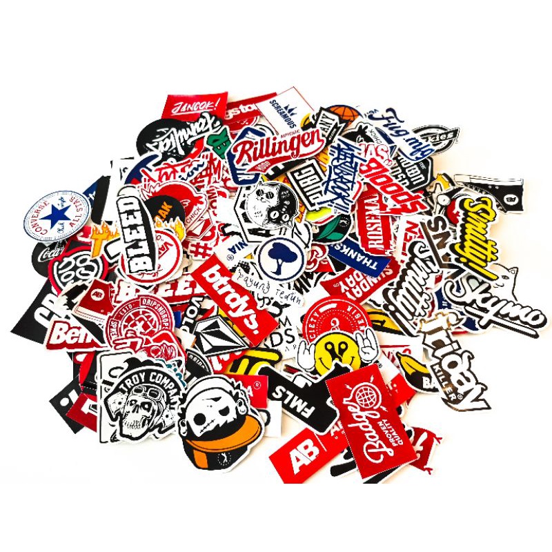 

(BISA PILIH SESUAI DI GAMBAR) stiker brand distro bahan graftac anti air