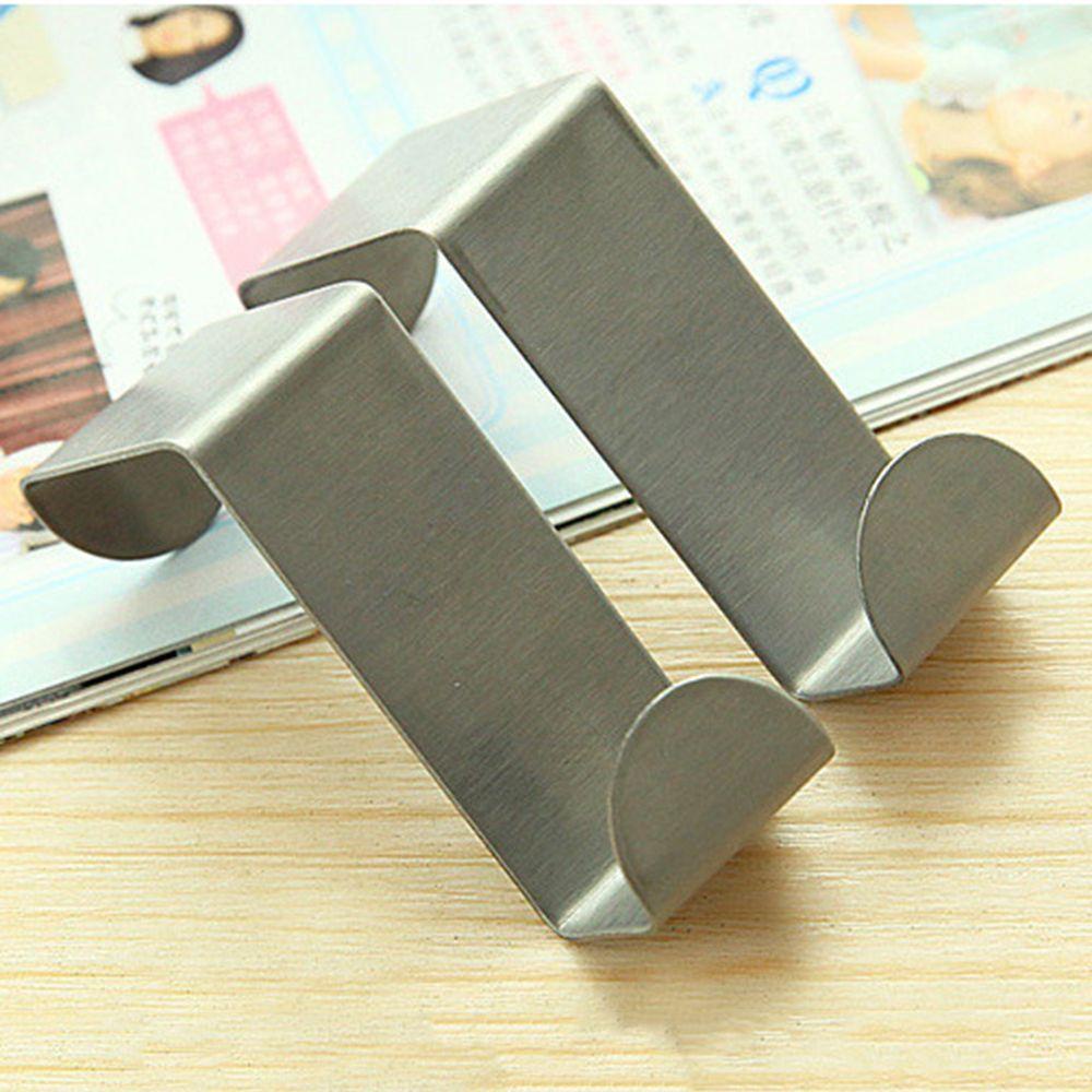 SOLIGHTER 2 Pcs Drawer Cupboard Door Back Hook Household Reversible Storage Rack Over The Door Hooks Organization Stainless Steel Z Shape Kitchen Holder Home &amp; Living Coat Hanger