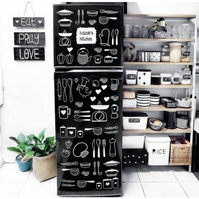 Stiker kulkas full body 2 pintu