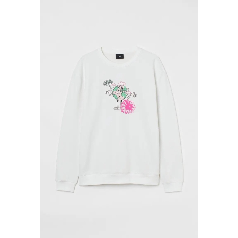 Crewneck H&amp;M Help Me Out Buddy Sweater HnM wanita pria