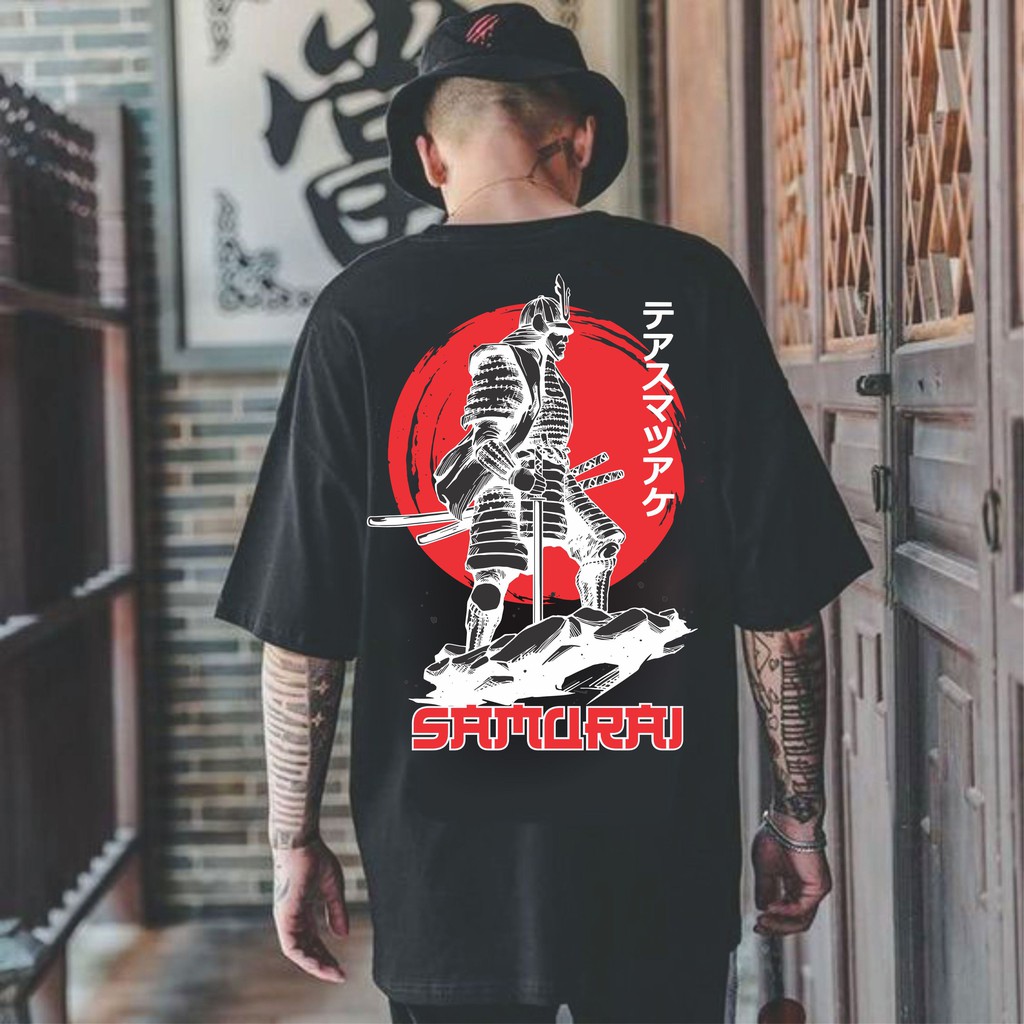 KAOS DISTRO SAMURAI JEPANG BIG SIZE JUMBO M L XXL XXXL XXXXL XXXXXL