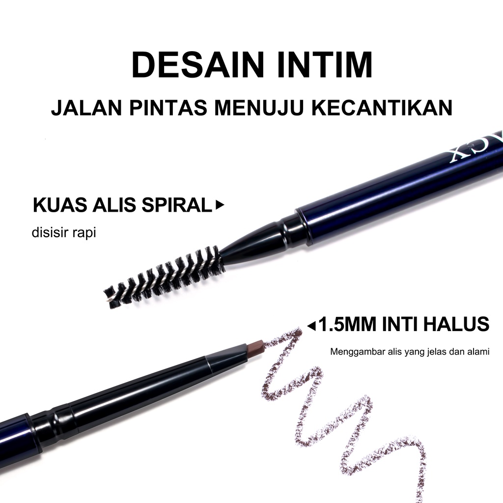 URRACX Pensil Alis Otomatis /Pensil Alis Tahan /Air Pensil Alis Untuk Pemula/Pensil Alis Tahan Warna Tahan Lama/ Eyeliner