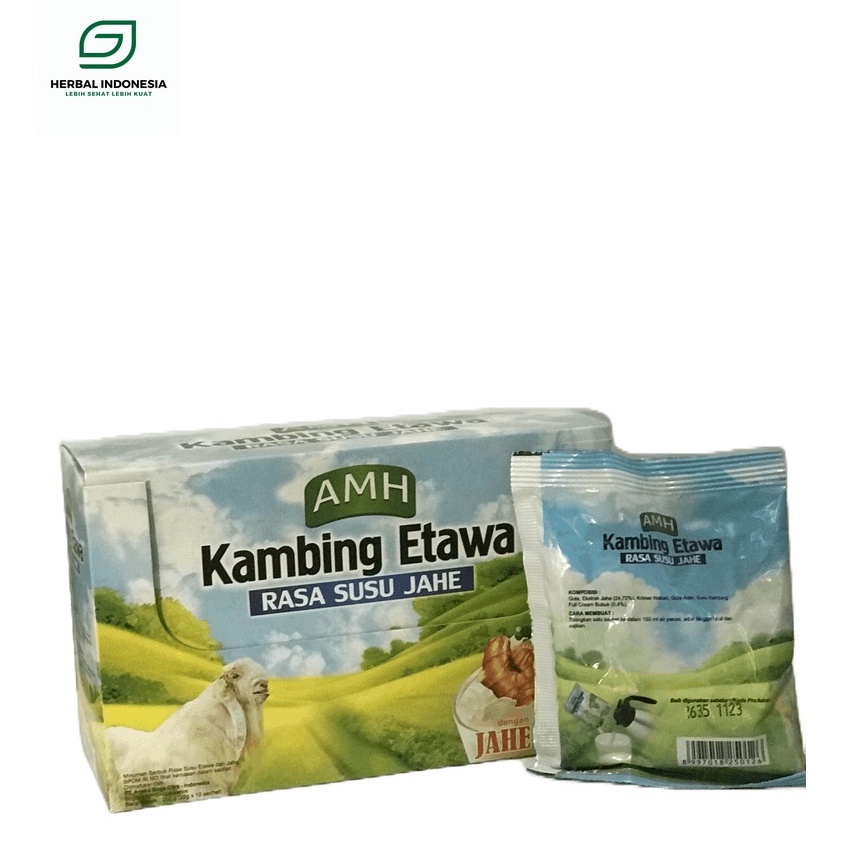 Susu Kambing Etawa FULL CREAM AMH (sachet) dengan Jahe Merah