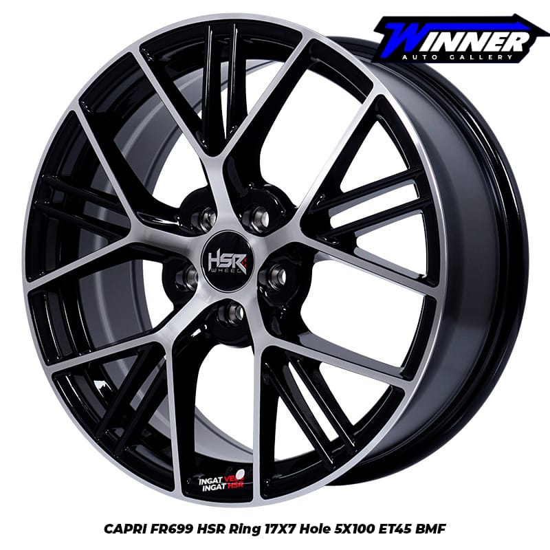 VELG RACING ALTIS SIENTA NEW VELOZ RING 17 HSR CAPRI - HITAM POLISH