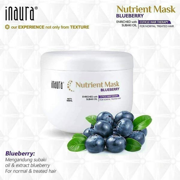 [HAIR MASK] Inaura Nutrient Hair Mask / Masker Rambut 500gr | Blueberry | Chocolate Coffee | Strawberry | Banana Ice_Cerianti