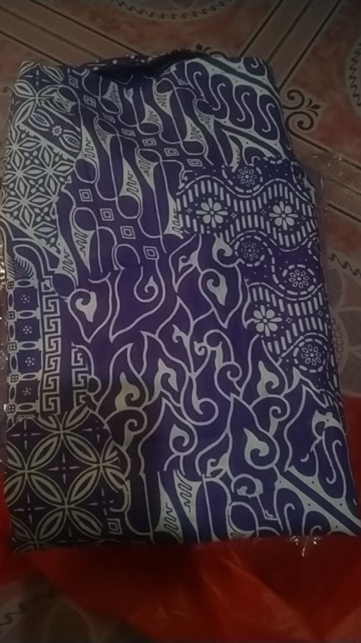 Pradawita Batik Kemeja Slim Fit Dwiwarna 1d-ungu