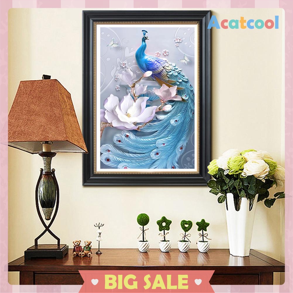 5D DIY Full Drill Diamond Painting Fantasy Peafowl Cross Stitch Embroidery