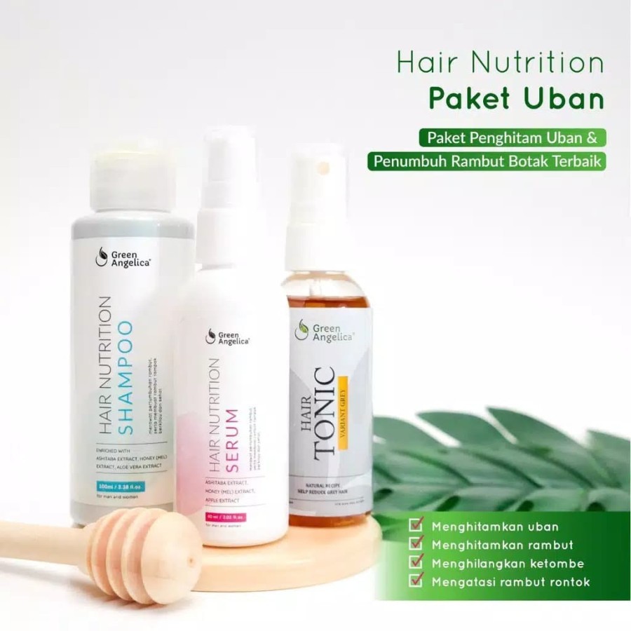 Paket Green Angelica Maximal Penumbuh Rambut Botak