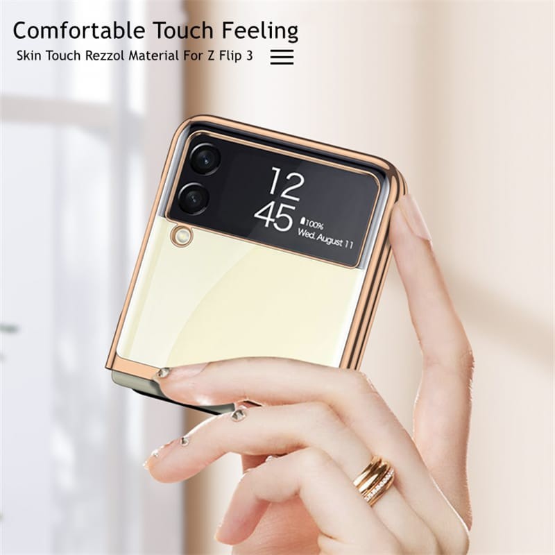 CASE SAMSUNG GALAXY Z FLIP 4 5G FLIP 3 LUXURY PLATING FRAME