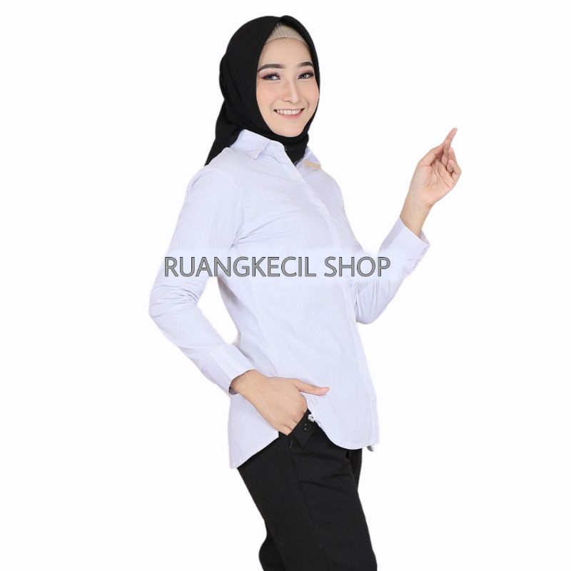 kemeja kerja putih wanita | kemeja kerja wanita polos | kemeja kerja formal