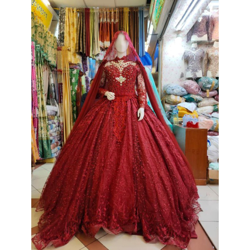 GAUN PENGANTIN MEWAH //GAUN BARBIE FULL PAYET MODERN//GAUN //KEBAYA