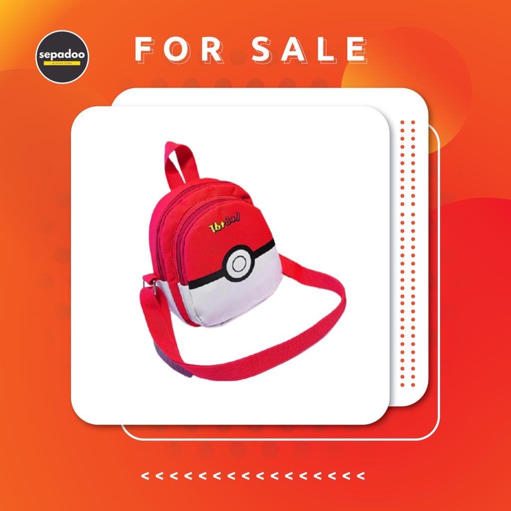 SEPADOO Tas Mini Selempang Pokeball Slingbag Fashion Wanita dan Anak