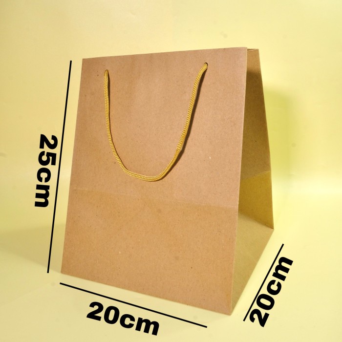 

(TERLARIS) Paperbag polos coklat 25x20x20cm (HARGA PERLUSIN/12PCS)