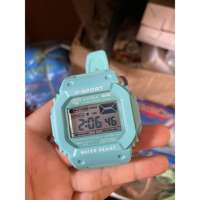 Jam Tangan Sporty Pria Wanita Rubber Tahan Air Lasika 8109