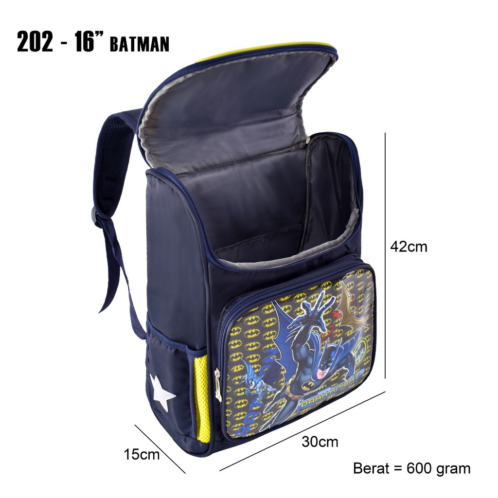 (RF) Tas Sekolah Anak Cowok 202-16 Tas Ransel Cowok Motif Batman,Ultraman,Spiderman