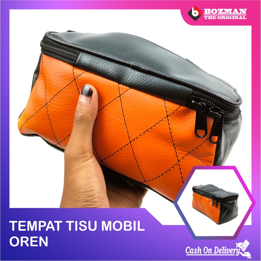 Kotak Tempat Tissue Mobil Bahan Kulit Multifungsi PU Leather Souvenir