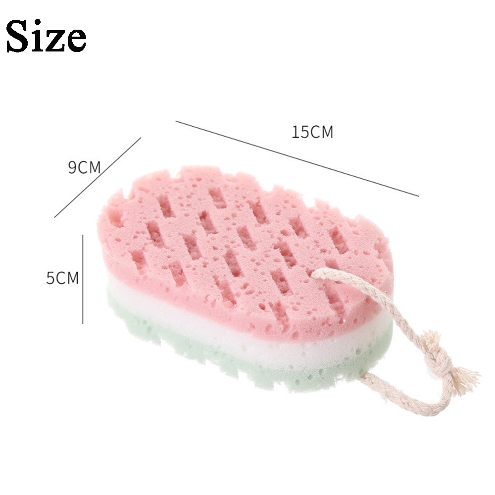 (SNAPCORNER)Sponge Bath Ball Soft Sponge Scrubber Body Brush Massage Brush Bathing Accessories Durable Wash Body Quick Foaming