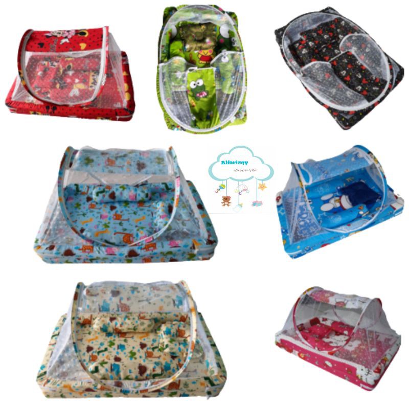 Kasur bayi kolam kelambu set baru lahir/ Kasur bayi kolam kelambu karakter