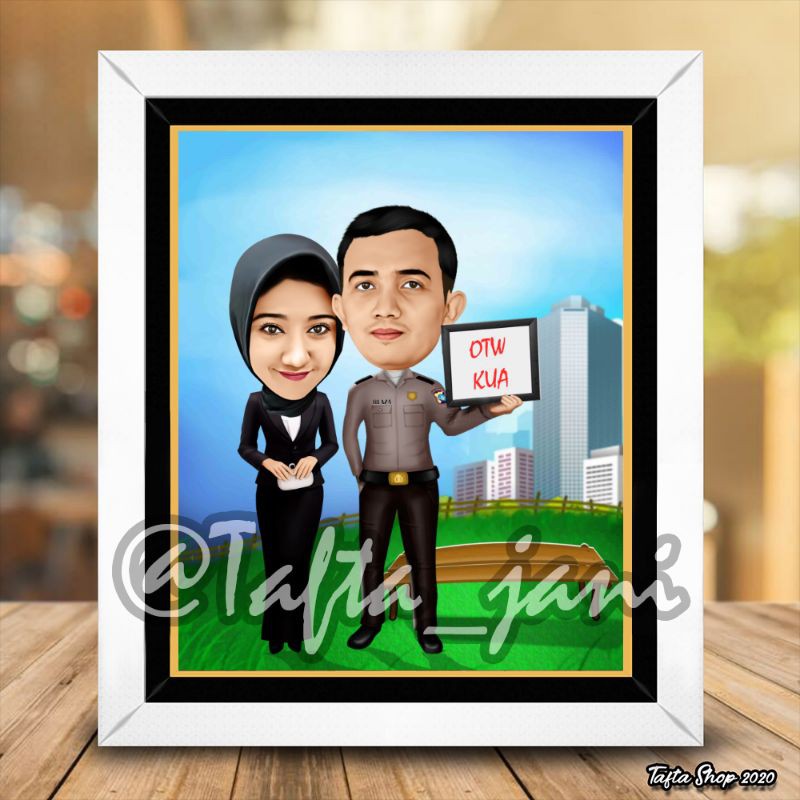 

Karikatur Polisi prewed Kado ulang tahun kado anniversary karikatur ultah karikatur nikah Hadiah