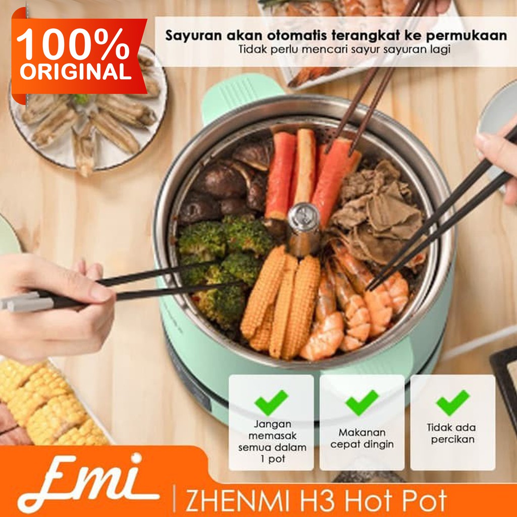 ZHENMI H3 Hot Pot Steamer Listrik Multifungsi 4L