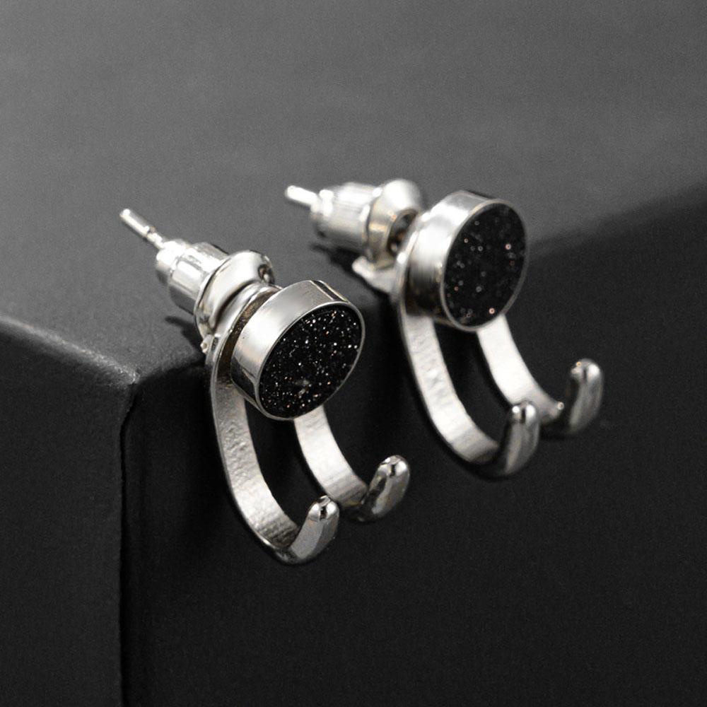 Anting AUGUSTINA MeStud Logam Gothic Baru Punk925 Perak Jarum Cakar Punk Earrings