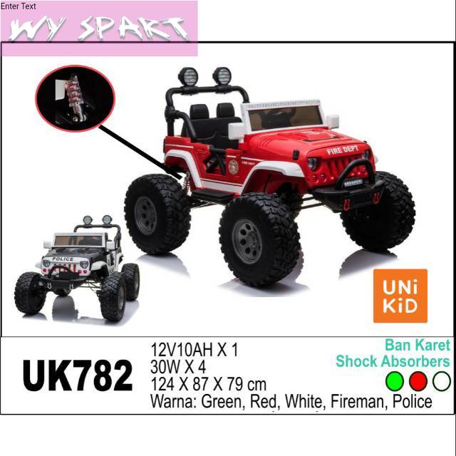 Mobil aki anak MONSTER TRUCK JEEP RUBICON