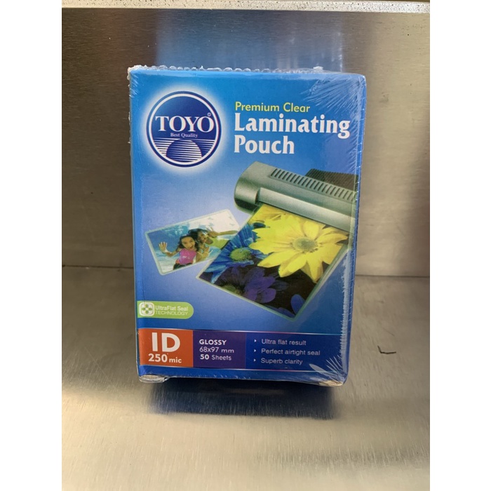 

Laminating id card 68 mm x 97 mm x 250 micron isi 50 sheets