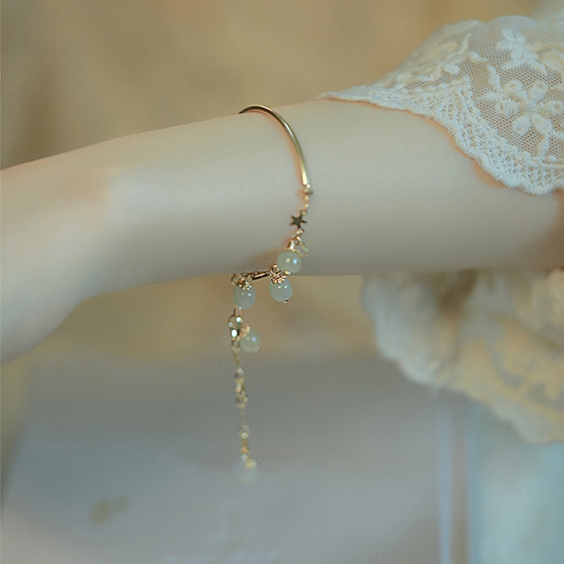 Gelang Giok Hetian Alami Bentuk Bintang Hati Untuk Wanita ACKER