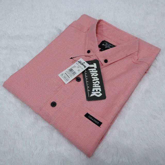 Kemeja putih polos / kemeja pria lengan panjang / kemeja volcom