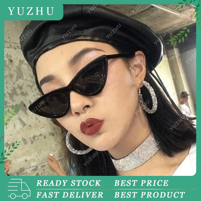 Bayar di TempatKacamata Hitam 2018 Korean Ulzzang Triangle Vintage Cat Eye Sunglasses Women Men