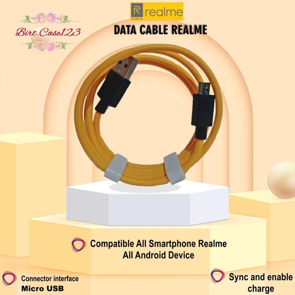 Kabel cable Data Realme VOOC  C1 C2 C3 C5 Realme 2 2PRO 3 5 5i 5PRO 6 6i Pro MICRO USB FAST ORIGINAL BC5880