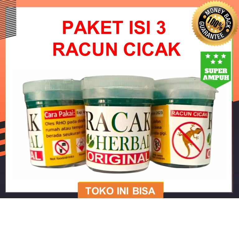 PROMO!! PAKET 3 PCS PEMBASMI CICAK HERBAL ORIGINAL RACUN CICAK NO 1 RACUN CICAK HERBAL