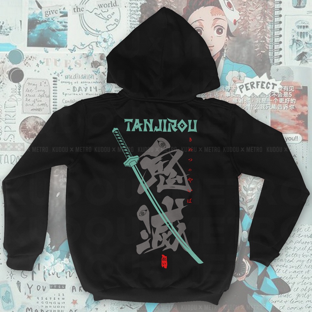 Jaket Tanjiro Katana Black Anime Manga Demon Slayer Kimetsu No Yaiba Premium Unisex