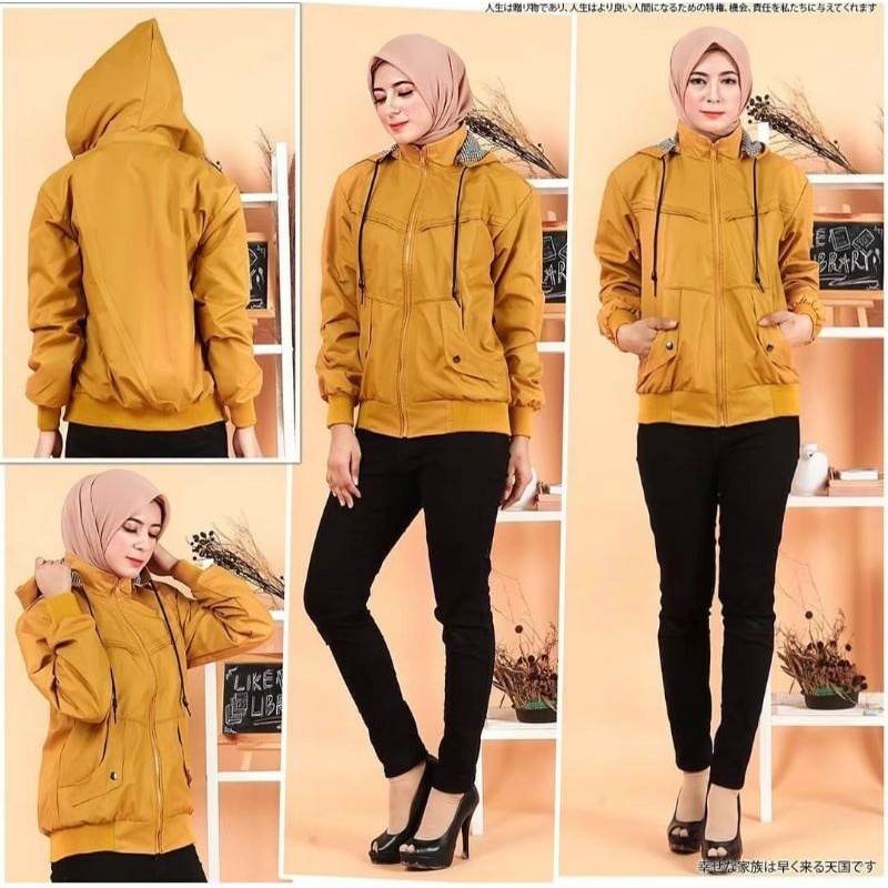 Jaket Wanita Waterproof Keren Kekinian | Jaket OOTD Wanita Terbaru Anti Air!