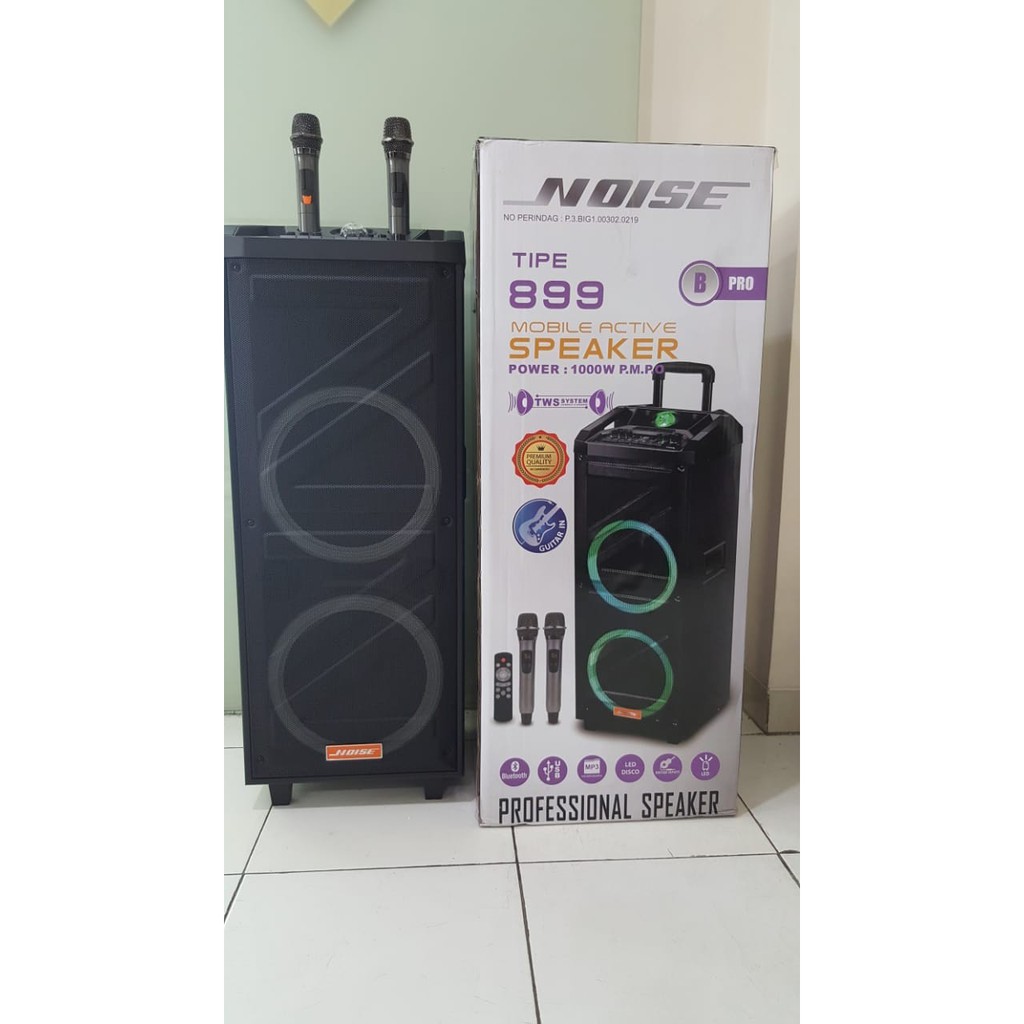 SPEAKER AKTIF 12 INCH DOUBLE NOISE 899 B PRO TROLLEY PORTABLE SPEAKER