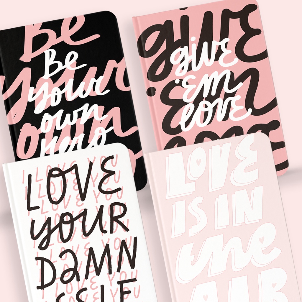 

Notebook Buku Tulis Catatan A5 Hardcover by Buddybooks Love series Planner / Journal