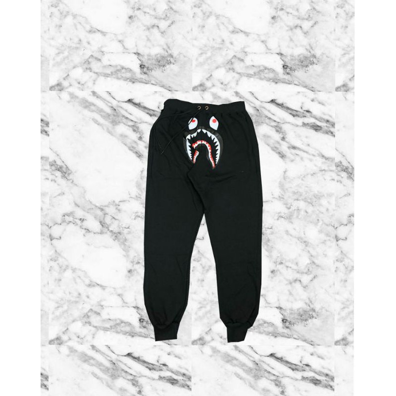 CELANA PANJANG JOGGER SWEATPANTS BAPE SHARK WGM