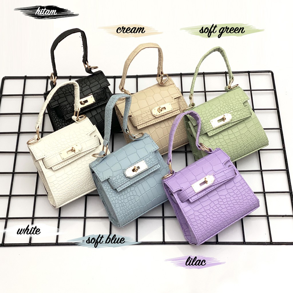 Tas Mini Croco Tas selmpang Wanita Tas Motif Buaya Hand Bag mini ET07