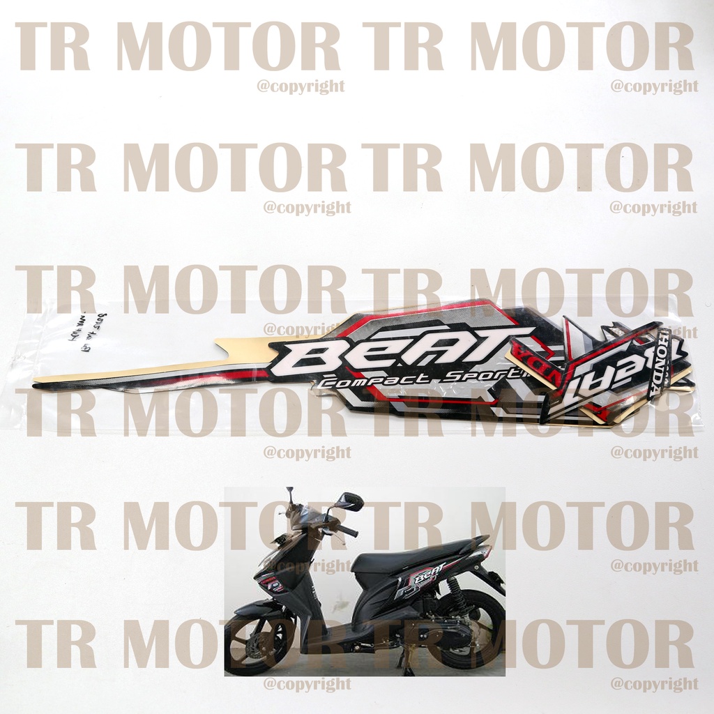 Stiker Motor Beat 2008 Karbu Sticker Striping Full Body Motor