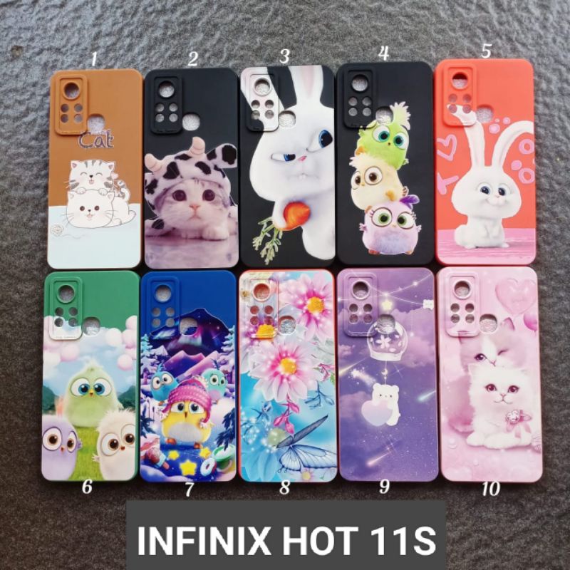 Case gambar infinix Hot 11S . Hot 11 S motif cewek soft softcase softshell silikon cover casing kesing housing