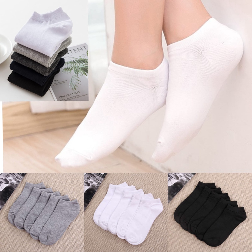 Kaos Kaki Cowok Angkel Socks Kaos Kaki Kantor Kaos kaki Olahraga / 1pasang Kaos Kaki Semata Mata Kaki Unisex Pria Wanita  Motif Polos Import Quality Socks