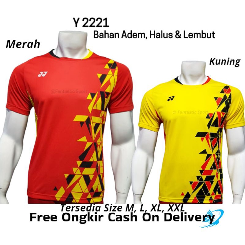 [COD] BAJU BADMINTON YONEX KAOS BULUTANGKIS  PRIA Y 2221 GRADEORI IMPORT ATASAN OLAHRAGA KEKINIAN JE