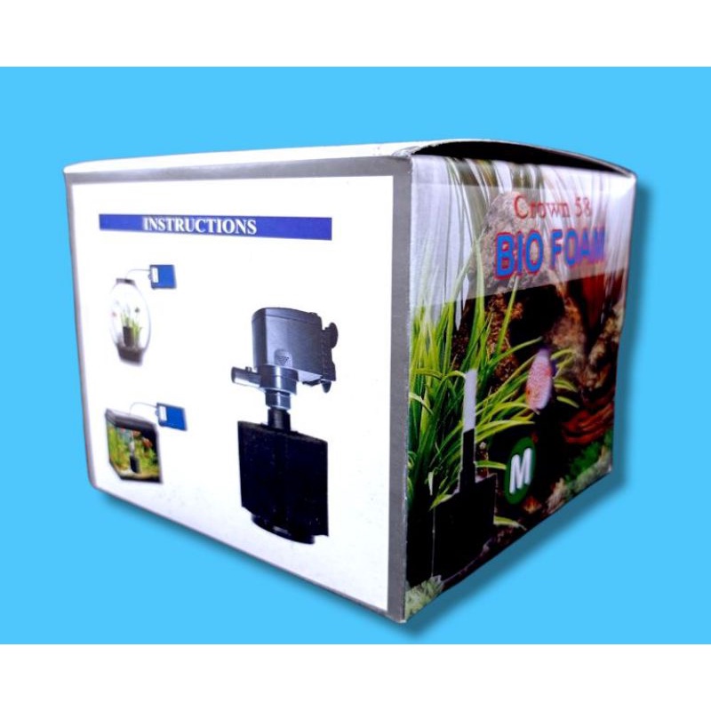 Media Filter mini filter Aquarium CROWN 58 BIO FOAM ukuran M