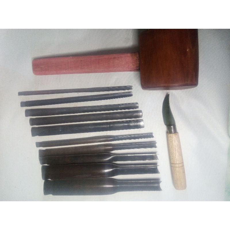 alat pahat ukir kayu tajam plus pisau siap paka masih 1 kgi