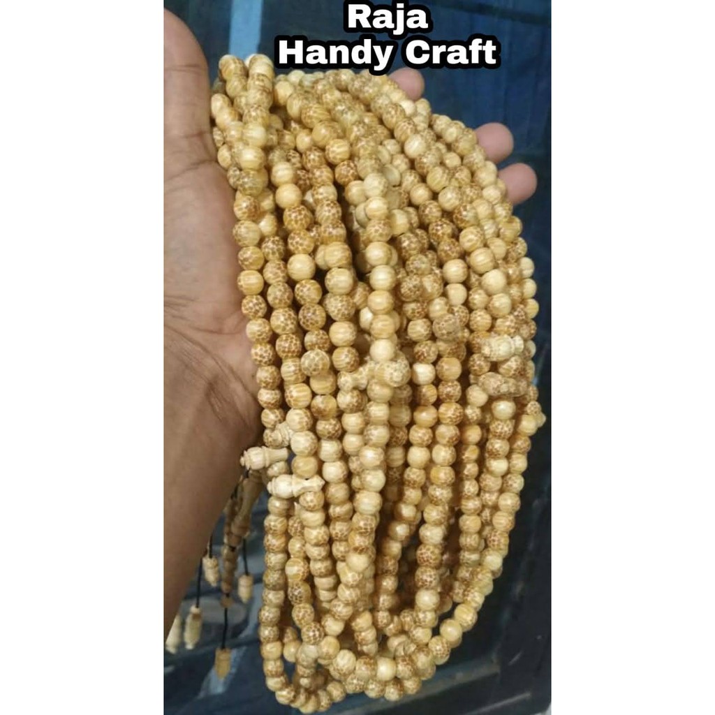TASBIH kayu nibung atau liwung macan putih terbaik