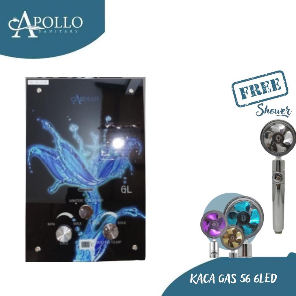 WATER HEATER GAS KACA APOLLO 56 6LED