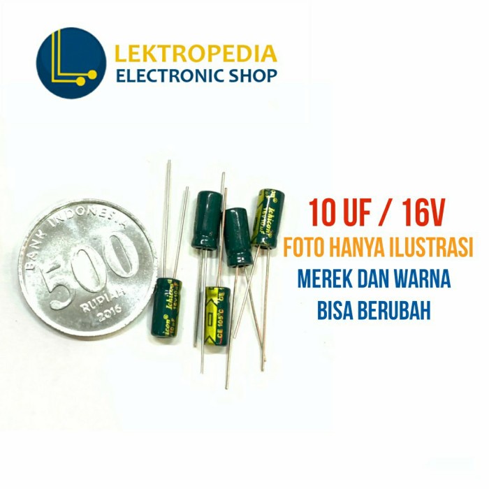 Jual Elco 10uf 16v Kapasitor 10 Uf Mikro 16 V Volt Elko 16volt